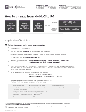 How to Change from H-4/L-2 to F-1