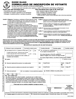 FORMULARIO DE INSCRIPCIÓN DE VOTANTE