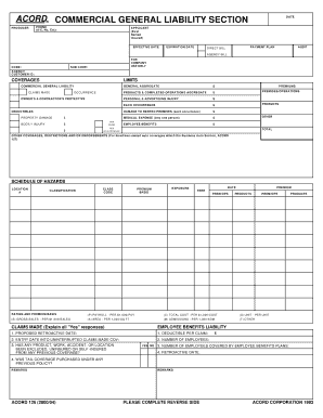 2000 2026 Form TX BSRI ACORD 126 Blank Fillable Template Fill Out 2000 2026 Form TX BSRI ACORD 126 Blank Fillable Template Fill Out
