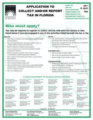 Florida DR-1 Tax Application