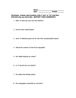 Media and Society Opinion Form