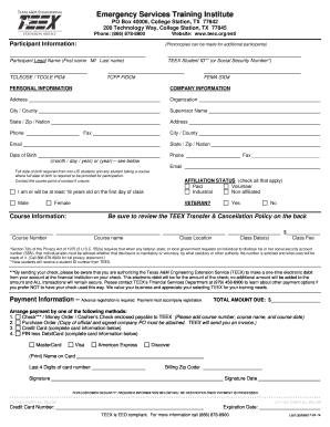 EMS Program Registration Form