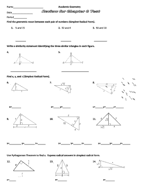 Academic Geometry Worksheet
