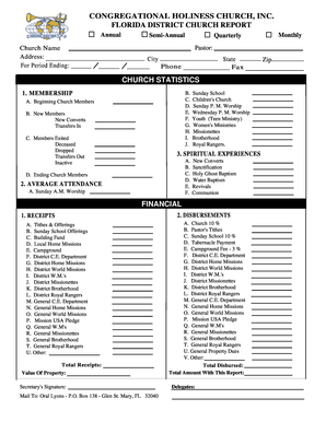 Florida District Church Report