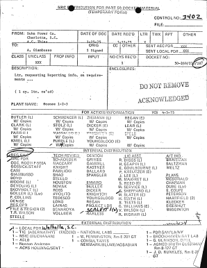 Oconee Units 1 2 and 3 - Letter Requesting Reporting Information on Requirements - pbadupws nrc