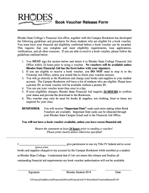 Book Voucher Release Form