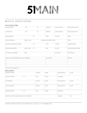 Rental Application Form