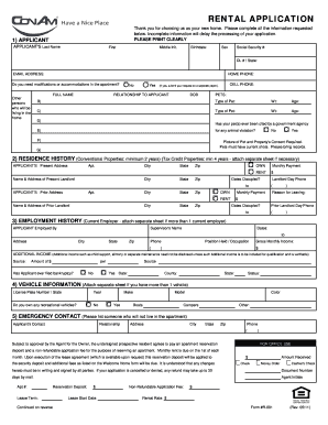 Rental Application Form