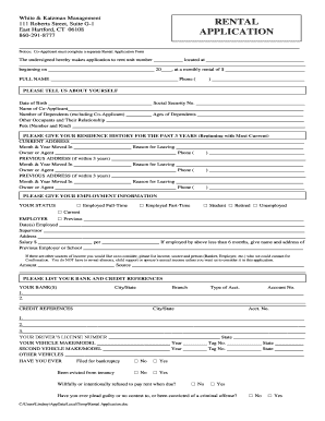 Rental Application Form