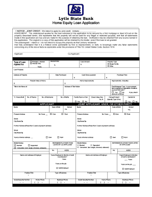 Home Equity Loan Application