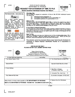 South Carolina SC4868 Form