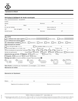 Municipal Facility Usage Request Form