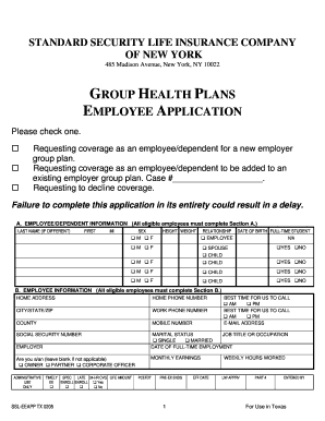 Employee Health Insurance Application