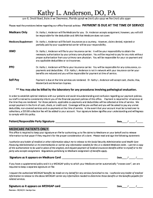 Healthcare Financial Policy Agreement