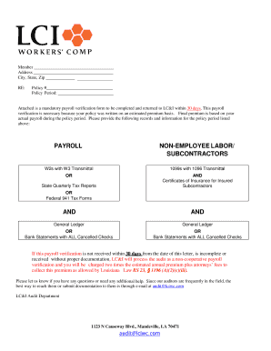 Louisiana Payroll Verification Form