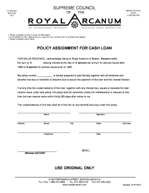 Policy Assignment for Cash Loan