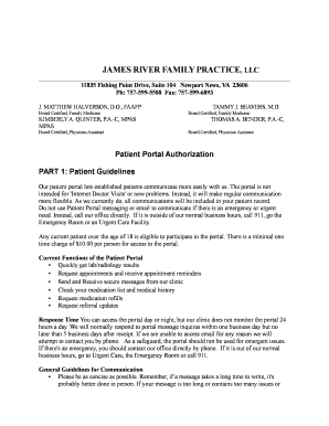 Patient Portal Authorization Form