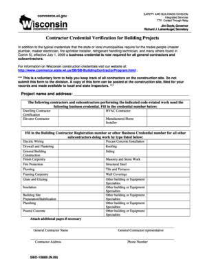 Contractor Credential Verification for Building Projects
