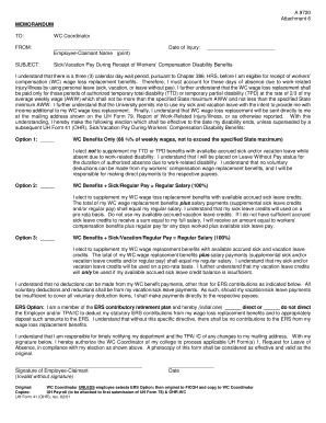 Sick/Vacation Pay During Workers’ Compensation Disability Benefits