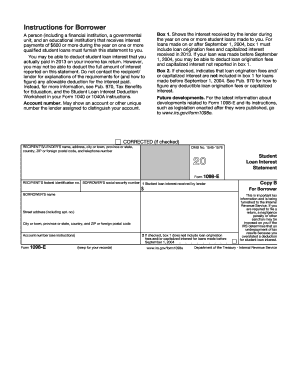 Form 1098-E Student Loan Interest Statement