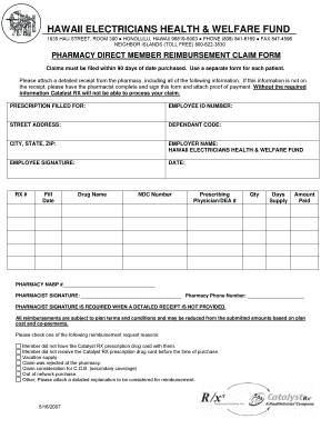 Pharmacy Direct Member Reimbursement Claim Form