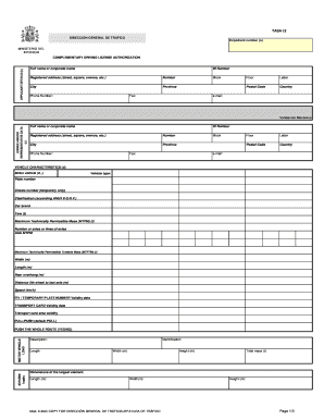 Autorización Complementaria de Permiso de Conducir
