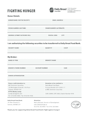 Donation Authorization Form