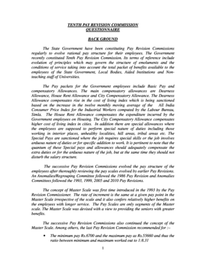 Tenth Pay Revision Commission bQuestionnaireb - STU AP - stuap