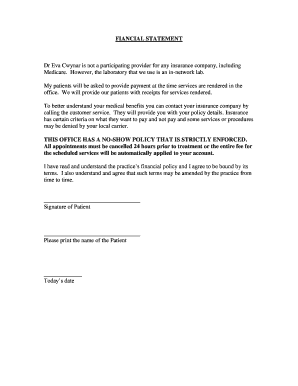 Patient Financial Policy Agreement