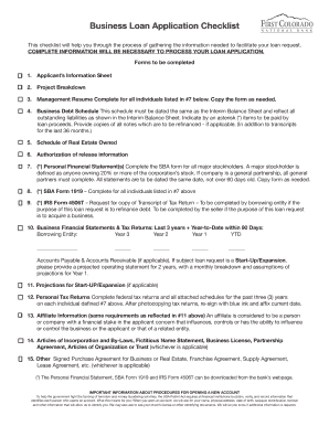 Business Loan Application Checklist