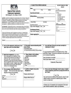 Accept Regional Water Authority Employment Application F - rwah2o