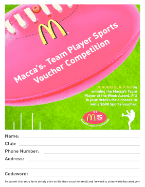McDonald's Footy Equipment Competition
