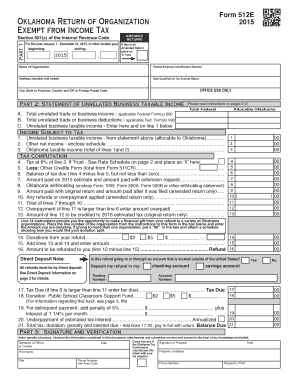 Oklahoma Form 512E 2015