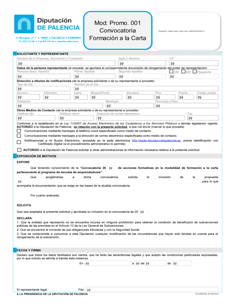 Convocatoria formacion a la carta - Sede Electrnica de Vista previa en la página 1
