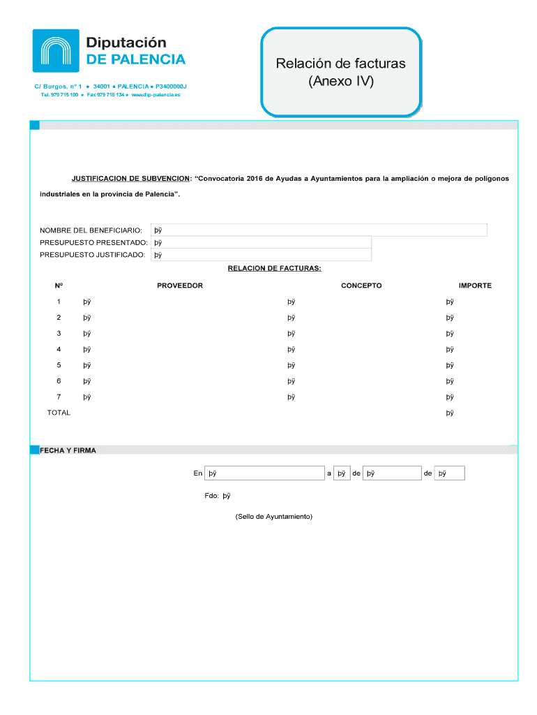 Justificacion de la subvencion Anexo IV Vista previa en la página 1