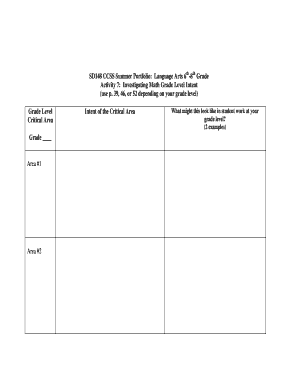 SD148 CCSS Summer Portfolio Activity
