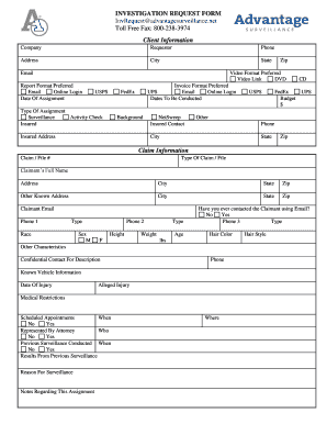Investigation Request Form