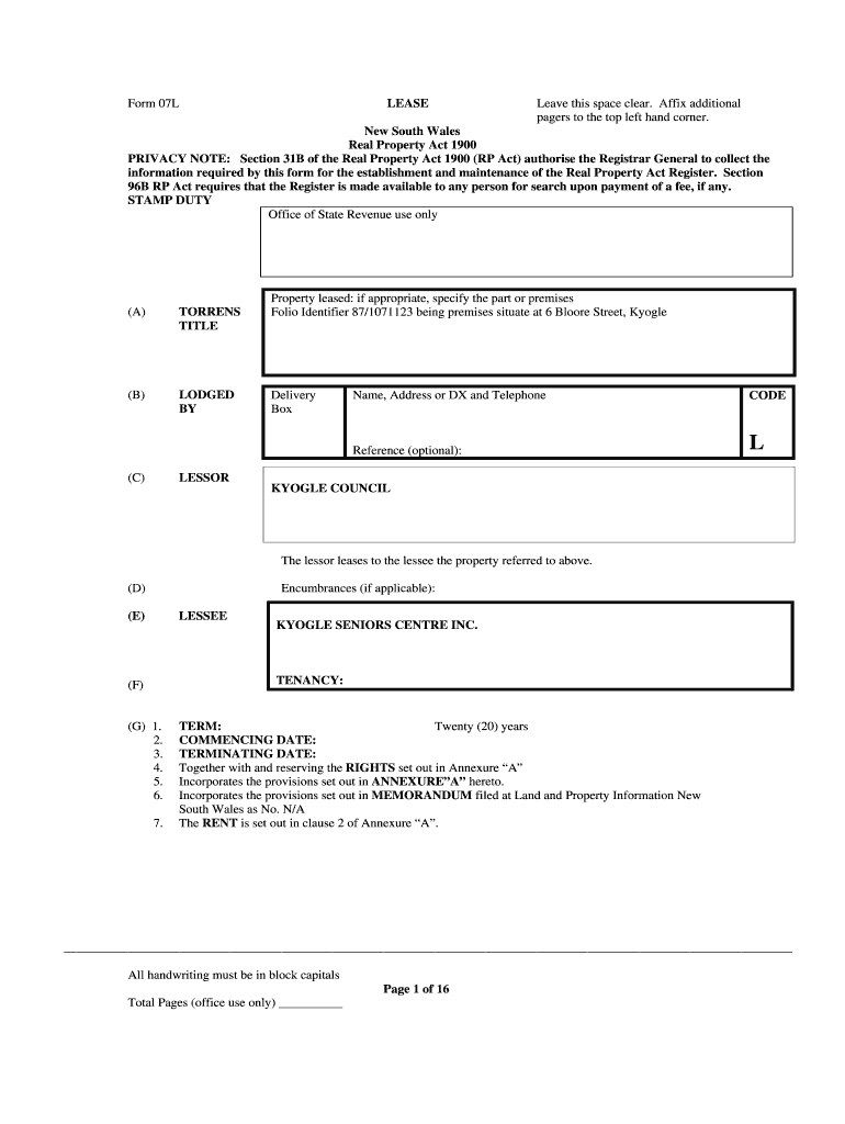 form 07l Preview on Page 1