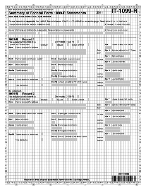 New York State Form IT-1099-R