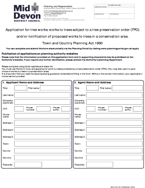 Tree Works Application Form