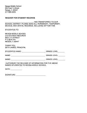 Request for Student Records