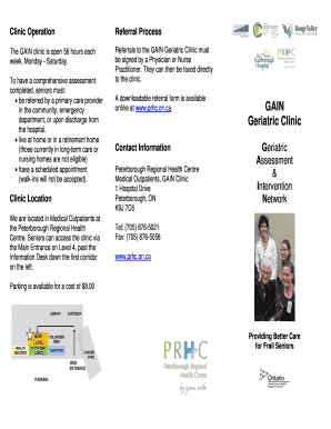GAIN Geriatric Clinic Referral Form