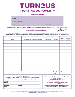 Sponsor Form