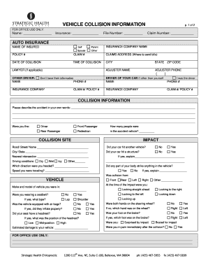 Vehicle Collision Information Form