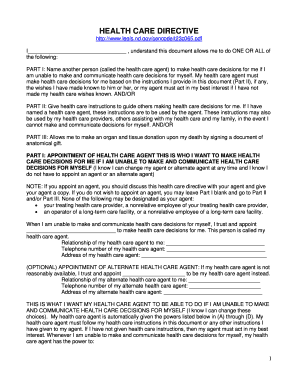 North Dakota Health Care Directive