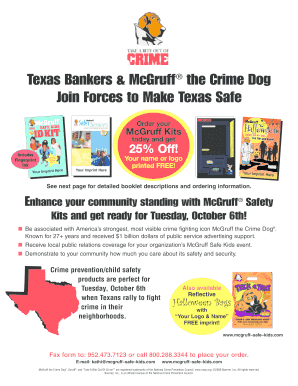 McGruff Safe Kids Order Form
