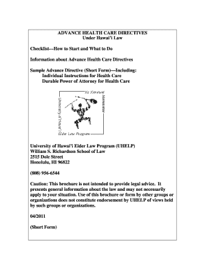 Hawaii Advance Health Care Directive
