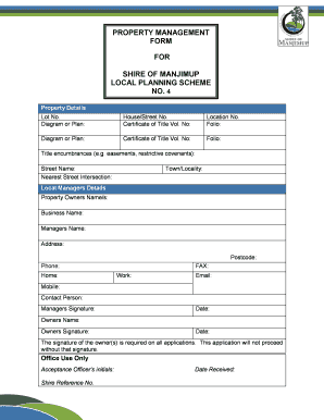 Property Management Form