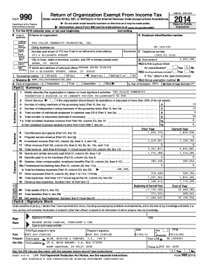 Form 990 Return of Organization Exempt From Income Tax