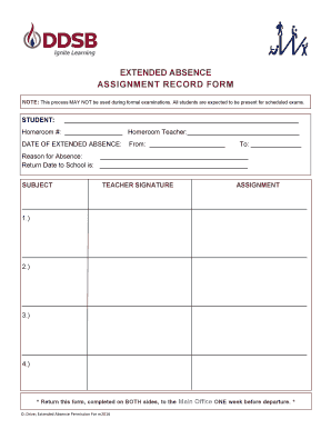 Extended Absence Permission Form